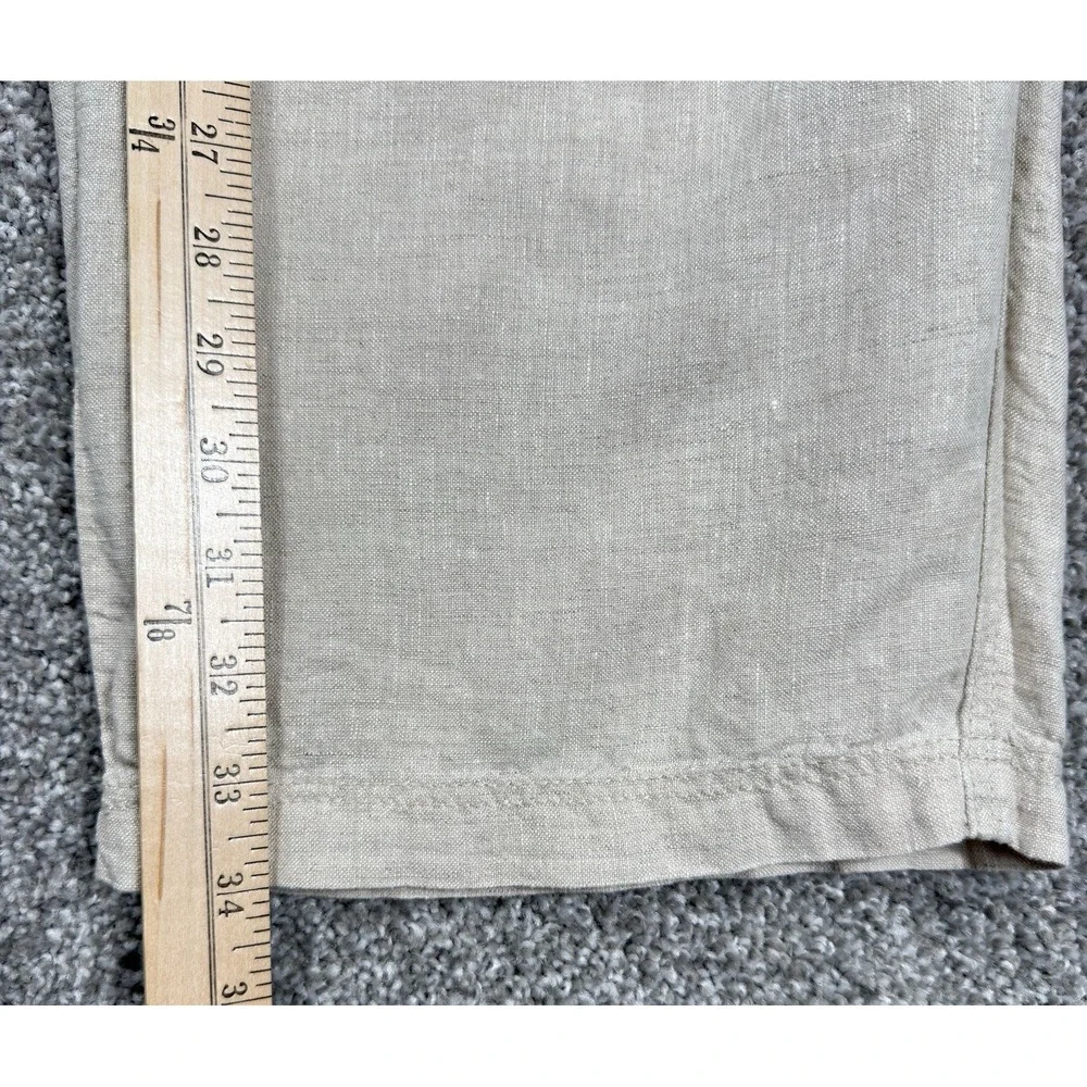 Tommy Bahama Relax Linen Cargo Pants Men XL Beige Drawstring Beach Casual